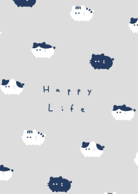 แมวฟูนุ่ม / gray navy.