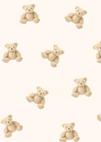 teddy bear pattern [beige]