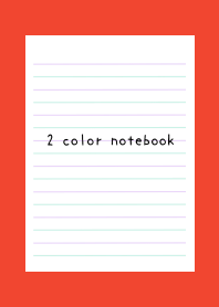 2 COLOR NOTEBOOK-PURPLE&GREEN-RED