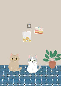 cat in the house / tan