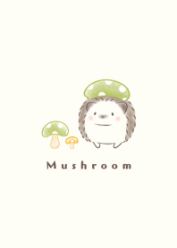 Hedgehog and Mushroom -green-