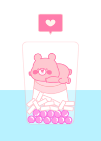 2chia2 bear_pink adorable bubble tea