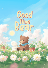lovely cute bear picnic