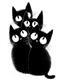 Minimal Ink: Fluffy Void Cats X
