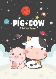 Pig&Cow Fat Cute Black