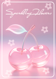 pink Sparkling transparent flowers03_2