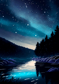 Beautiful starry night view#2699