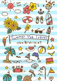summer sea travel blue J #pop