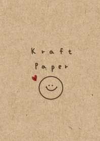 Kraft paper x smile heart.