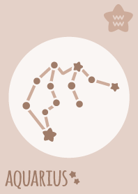 Aquarius Sign'mocha brown'