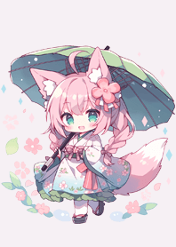 とても美しくてかわいいピンクのキツネ