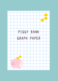 PIGGY BANK GRAPH PAPER/DUSTY MINT