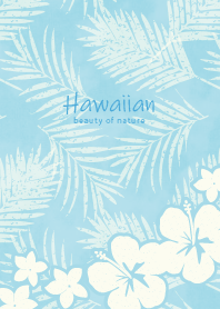 Hawaiian Palm tree -horizon blue-