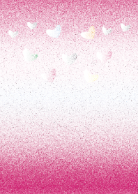 Glitter,Pink gradation,Heart