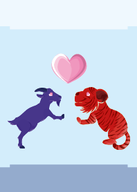 ekst blue (sheep) love red (tiger)