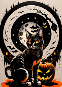 halloween cat 45cB62