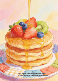 Fresh Fruit Pancake Stack