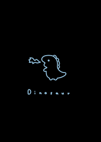 Yuru Dinosaur/ black, blue line