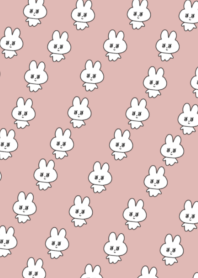 many rabbits (dustypink)