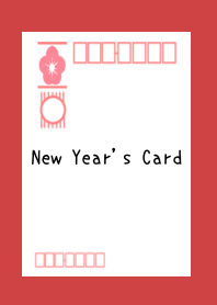 New Year's Card/RED/BEIGE
