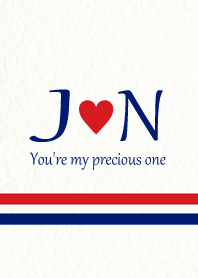 J&N イニシャル -Red & Blue-