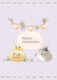 Hedgehog and Halloween 2 -purple-