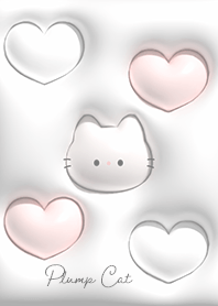 Fluffy cat and heart 01_2