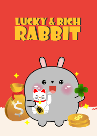 กระต่ายเทา สายมู โชคดีและร่ำรวย ปัง ปัง