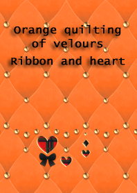 Orange quilting of velours(Ribbon,heart)