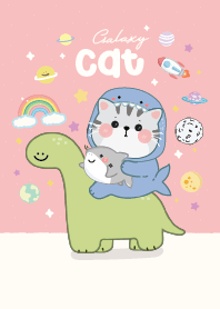 แมวน่ารักและไดโนเสาร์ กาแล็กซี่พิ้งค์