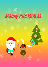 Christmas day with colorful background