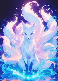 Frost and Ice Nine-tailed Fox King_PL – LINE theme | LINE STORE
