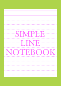 SIMPLE PINK LINE NOTEBOOKj-RED-GREEN