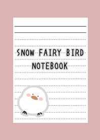 SNOW FAIRY BIRD NOTEBOOK-DUSTY PINKj