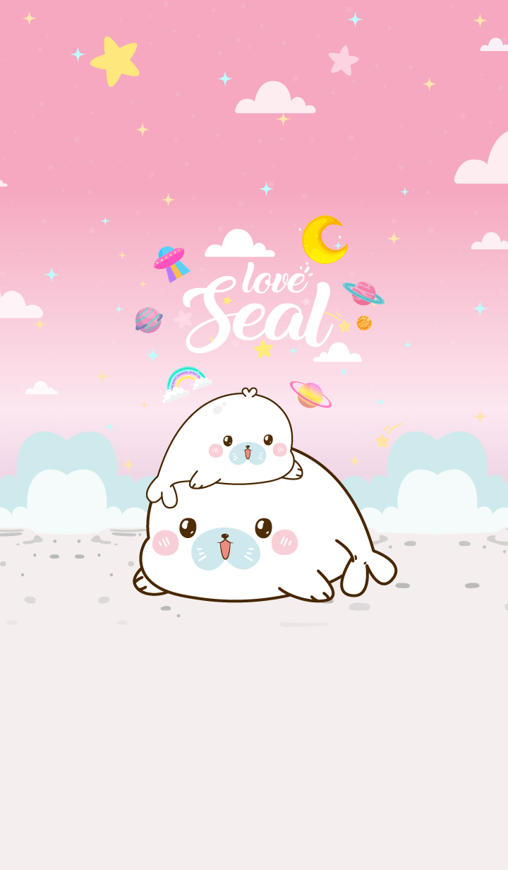 Cute Seal Lover Pink-Violet