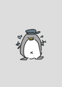 かしこいペンギン  白  シンプル
