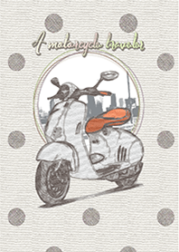 A motorcycle traveler