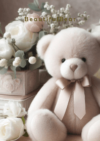 Beautiful Bear-WHITE FLOWER 24