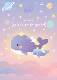 Whale (galaxy purple pastel)