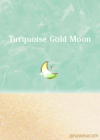 Turquoise Gold Moon