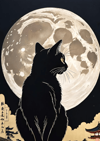 Cat under the Moon 111844