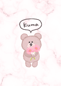 Bear, Gerbera and Marble pink11_2