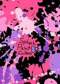 Splash paint Cute -Black-