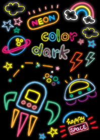 Neon Color in Dark : Space