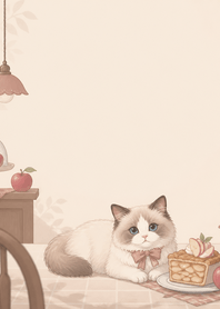 Cocoa Ragdoll Apple Cake Cafe