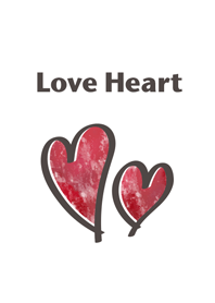 Love Heart ~gray snd red