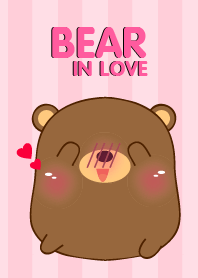 Cute Fat Bear In Love Theme