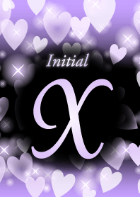X-Initial-heart- Purple&black