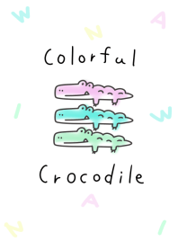 colorful crocodile simple.