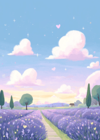 Lavender field, nature, purple 1_68